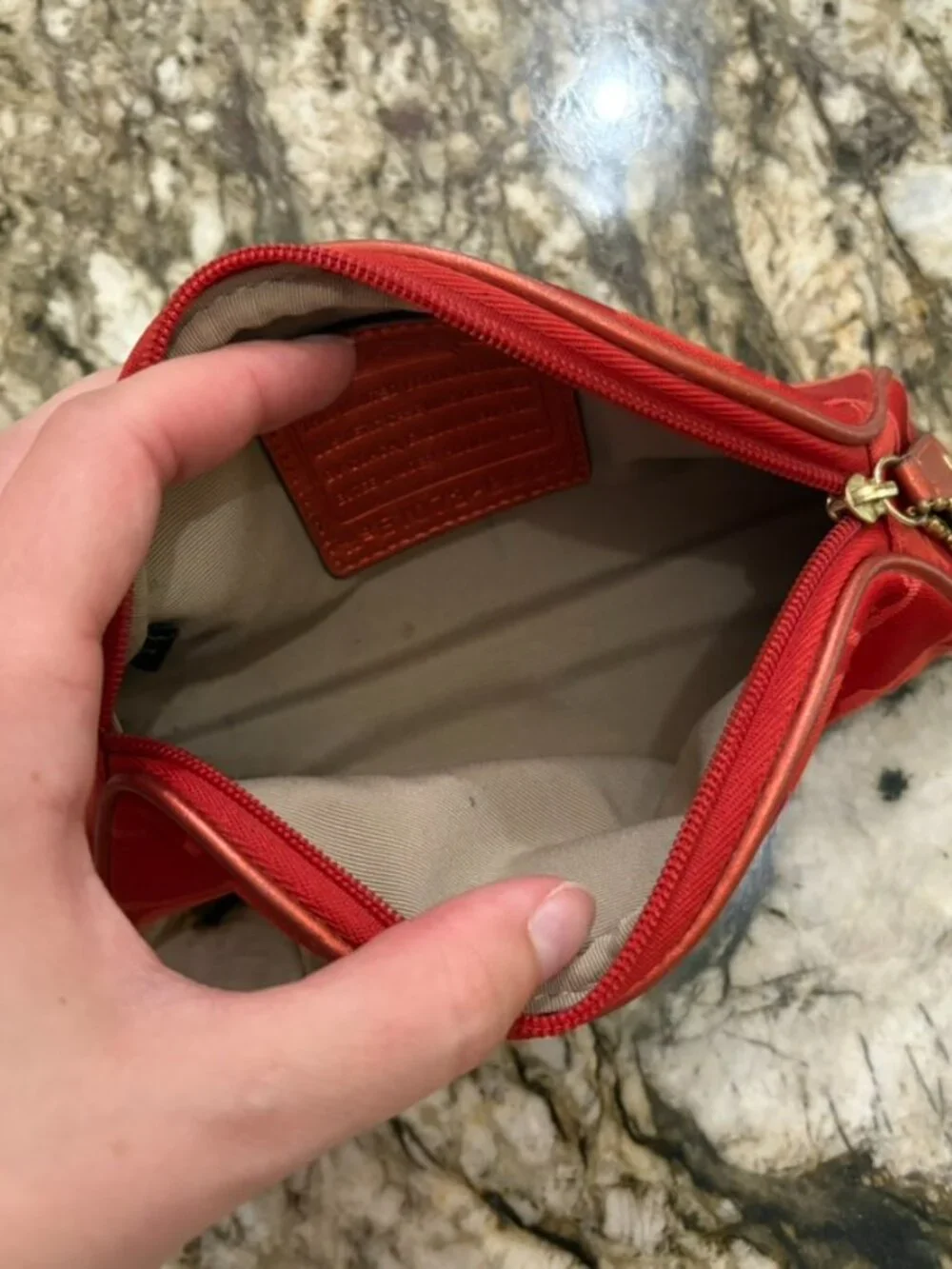Coach Limited Edition Red Fabric Makeup Bag Estée Lauder Holiday Collection 2010